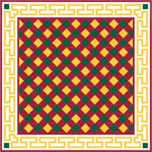Mod 08 Ref 177 Faixa Cadeneta Verde Botella Amarelo Burdeos e Branco