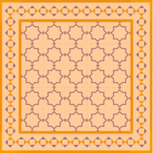 Mod 101 Ref 163 Faixa Triangulos Naranja Morado e Branco Hueso