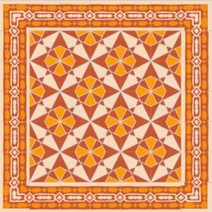 Mod 22 Ref 176 Faixa Marruecos Gris Claro Caldera Naranja e Tostado
