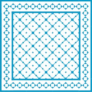 Mod 35 Ref 163 Faixa Triangulos Azul e Branco