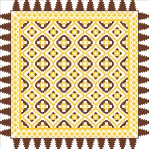 Mod 120 Ref 170 Faixa Piramide Branco Amarelo e Marron