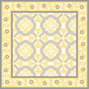 Mod 127 Ref 165 Faixa Mragrita Amarelo Gris Branco