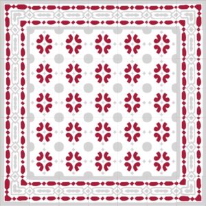 Mod 131 Ref 176 Faixa Marruecos Branco Bordeos e Gris Claro