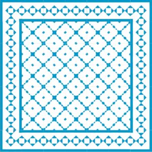Mod 35 Ref 163 Faixa Triangulos Azul e Branco