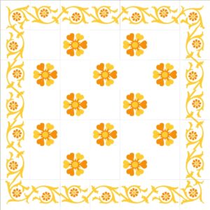 Mod 52 Ref 165 Faixa Margarita Amarelo Claro Branco e Laranja