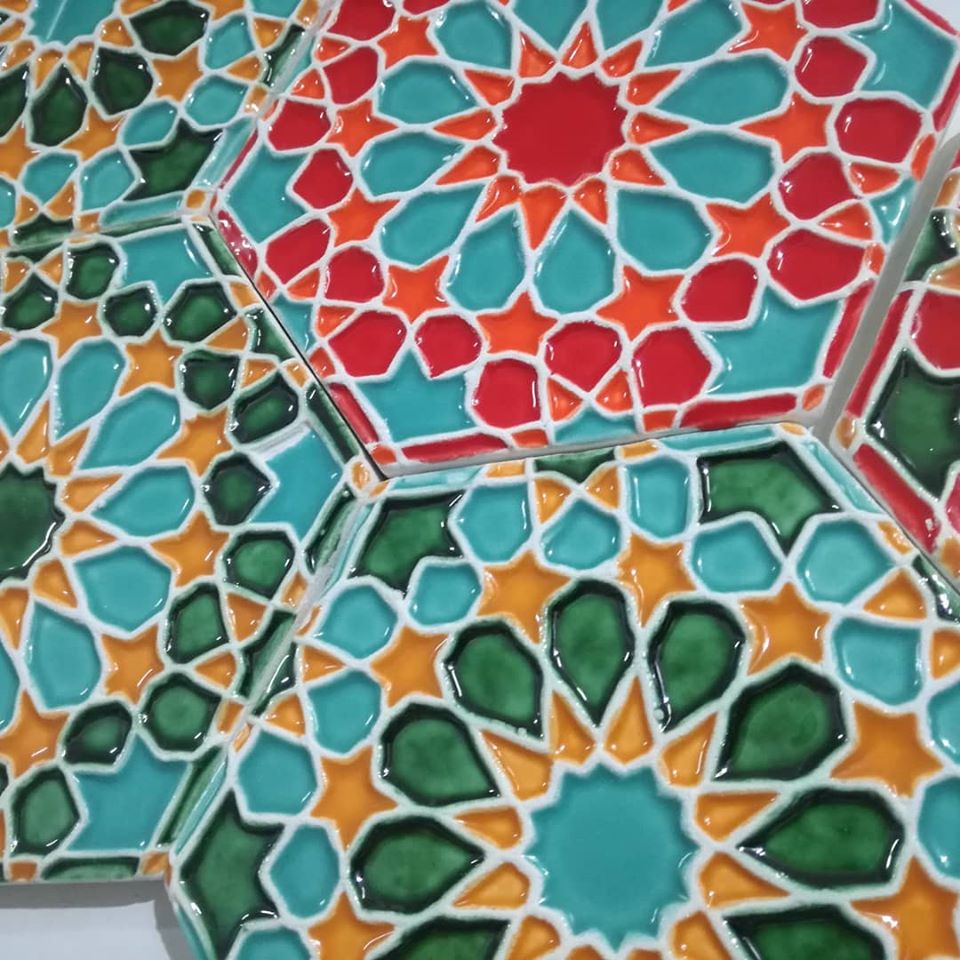 Handmade Colection Azulejo decorativo hexagonal 1