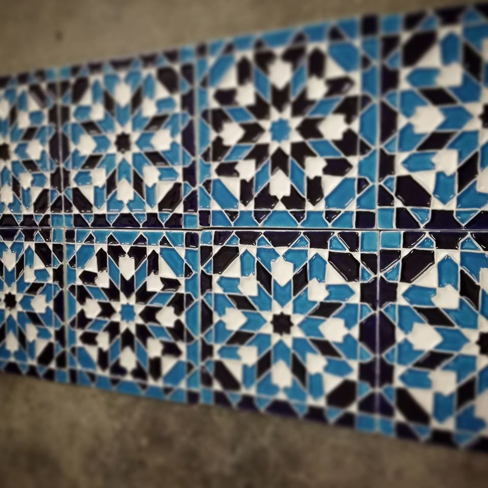 Handmade Collection Azulejo decorativo com relevo 14x14 cm 39