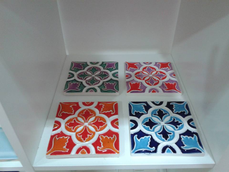 Handmade Collection Azulejo decorativo com relevo 14x14 cm 43