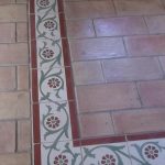 Ref 165 Mosaico Hidraulico Faixa Margarita Ref 202 Ladrilho 30x15 cm Barro Natural Herdade dos Lagos