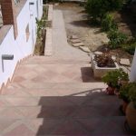 Ref 304 Ladrilho 30x30 cm desenformado a areia barro ao natural Escadas