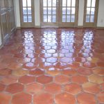 Ref 408 ladrilho hexagonal pavimento tratado com verniz acrilico